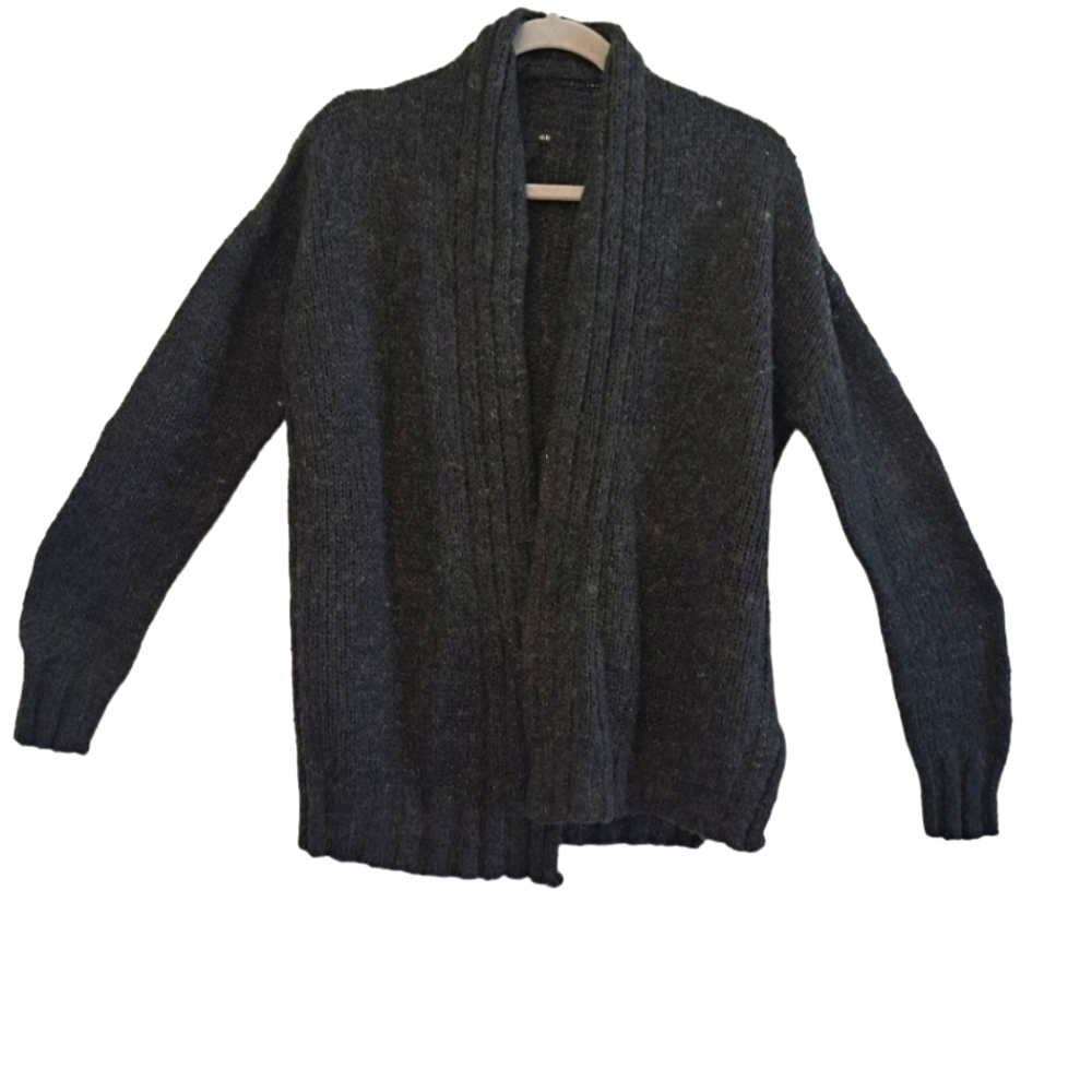 H&M Open Front Charcoal Gray Cardigan Size Medium